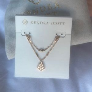 NEVER WORN Kendra Scott Rose Gold 2-in-1 layered necklace